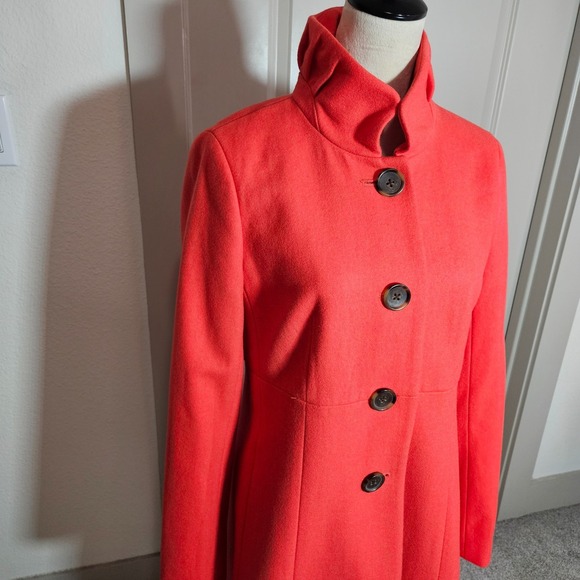 J. Crew Vibrant Red Pea Coat - Picture 2 of 16